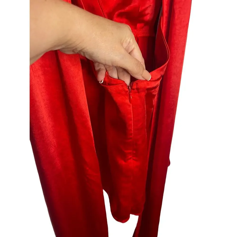 ELLIATT Isabella Playsuit Halter Neck Romper Silk Satin Party Cocktail S
